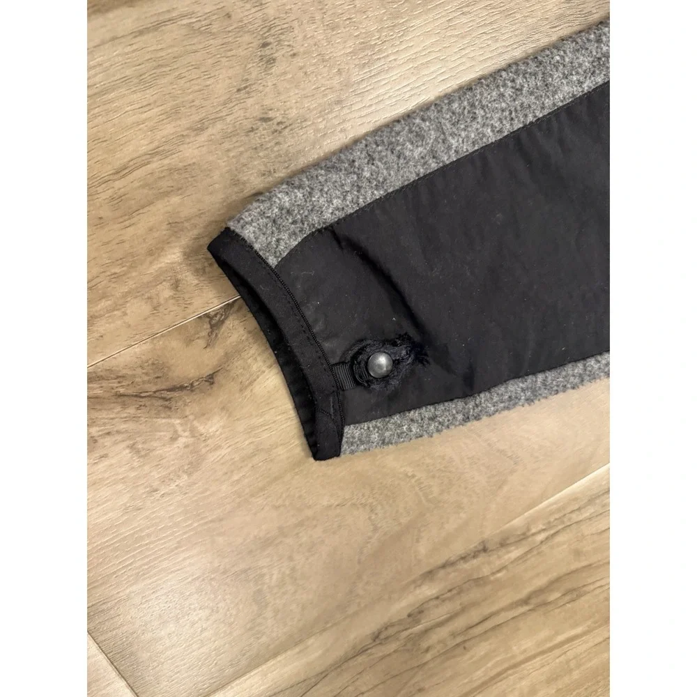 The North Face Boys Medium Gray Black Denali Fleece Full Zip Jacket Coat L